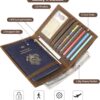 812A1hGnzjL._AC_SL1500_.jpg Jack&Chris Leather Passport Holder RFID Blocking Passport Travel Wallet Cover Case for Men Women Brown JC17