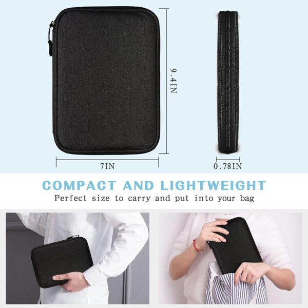 FYY Electronic Organizer, Travel Cable Organizer Bag Pouch Accessories Carry Case Portable Waterproof All-in-One Storage for Cable, Cord, Charger, Phone, Earphone - Large Black