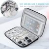 FYY Electronic Organizer, Travel Cable Organizer Bag Pouch Accessories Carry Case Portable Waterproof All-in-One Storage for Cable, Cord, Charger, Phone, Earphone - Large Black