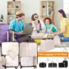 813eiFQ0CJL._AC_SL1500_.jpg 8 Set Packing Cubes for Suitcases, kingdalux Travel Luggage Packing Organizers with Laundry Bag, Compression Storage Shoe Bag, Clothing Underwear Bag, for Man & Women
