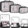 AKOZLIN Padded 3pcs/set Travel Organizer Office Cord Cable Electronics Accessories Bag Electrical Cord Management Case