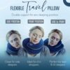 815L9k-li3L._AC_SL1500_.jpg BCOZZY Travel Neck Pillow for Airplane – Patented Double Support for Head, Neck, and Chin. Best for Long Flights, Plane Sleeping, and Car Rides. Adjustable Size. Fully Washable. Carry Bag. Large, Navy