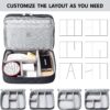 816BBzLURiL._AC_SL1500_.jpg Lanola Travel Cable Organizer Bag, Electronic Accessories Case Portable Double Layer Cable Storage Bag for Cord,phone,Charger, Flash Drive, Phone, SD Card,Personal Items - (Black)
