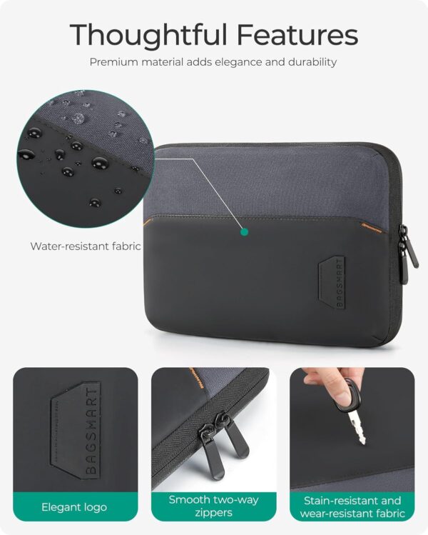 816EDdJ4zeL._AC_SL1500_.jpg BAGSMART Electronics Travel Organizer Case for 10.2 Inch Tablets, Tech Pouch Essentials for Power Bank, SD Cards, Cord and Cable Storage Bag, Black
