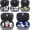817CyHwvItL._AC_SL1500_.jpg sisma Electronics Cords Organizer Tech Accessories Storage Case Travel Small Carrying Bag for Charging Cables Adapter USB Plugs Power Cord Leads - Grey 1680d