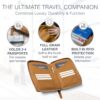 817IuxXkVxL._AC_SL1500_.jpg Full Grain Leather Family Passport Holder for 2-4 Passports - RFID Passport Holder and Travel Document Organizer - Large Leather Travel Wallet for Couples and Families - Camel