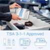 TSA Approved Toiletry Bag,2 Pack Clear Toiletry Bag, Quart Size Travel Essential Bags for Toiletries,Clear Makeup Bag Organizer, Carry on Cosmetic Bags for Women,Black