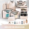 818OjuiBUAL._AC_SL1500_.jpg Veken 8 Set Packing Cubes, Travel Gifts for Women Mom, Carry on Suitcase Organizer Bags with Hanging Toiletry Bag and Large Laundry Bag, Travel Essentials Luggage Accessories for Cruise Ship