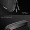 tomtoc Travel Cable Organizer Pouch, Electronics Accessories Organizer Portable Waterproof Double Accessories Carry Case for Cord, Charger, Cables, USB Drive, Black
