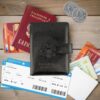 819mg6aYK7L._AC_SL1500_.jpg Passport Holder for Travel, Leather Passport Holder, RFID Passport Cover Passport Wallet Premium Passport Case with Card Holder & Pen Slot Travel Must Haves Essentials for Women Men (Black)