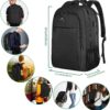81AP00X2YvL._AC_SL1500_.jpg MATEIN Business Laptop Backpack, 15.6 Inch Travel Laptop Bag Rucksack with USB Charging Port, Water-Resistant Bag Daypack for Work College Computer Men Women Backpack, Black