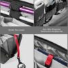 tomtoc Electronic Organizer Accessory Pouch for MacBook Charger, Cables, Power Bank, Hard Drive, Cords, Water-resistant Storage Bag with Removable Card Slots for USB Adapter, Memory Card, Black