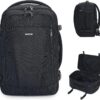 81CcEZYwlKL._AC_SL1500_.jpg ECOHUB Travel Backpack 18x14x8 Spirit Airlines Personal Item Bag Carry On Backpack 13 Pockets Large Work Casual Daypack for men Airline Approved Waterproof Gym Backpack with Charging Port, Black