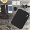 81DVgGXqakL._AC_SL1500_.jpg BUBM Double Layer Electronic Accessories Organizer, Travel Gadget Bag for Cables, USB Flash Drive, Plug and More, Perfect Size Fits for iPad Mini (Medium, Black)