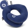 81DxyinQWyL._AC_SL1500_.jpg BCOZZY Travel Neck Pillow for Airplane – Patented Double Support for Head, Neck, and Chin. Best for Long Flights, Plane Sleeping, and Car Rides. Adjustable Size. Fully Washable. Carry Bag. Large, Navy