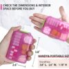 Pill Organizer with Medicine Labels Travel Daily Pill Container Mini Medication Organizer Storage Pill Organizer Travel Essentials Pill Case 7 Day (Pink & 161 Lables)