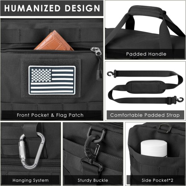 81FIhpRpmdL._AC_SL1500_.jpg ETRONIK Travel Bag for Men Women, Gym Bag & Tactical Duffle Bags for Travel, Carry on with Toiletry Bag and Shoe Compartment, Weekender Overnight Trip with Wet Pocket for Workout Medical, Black