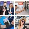 81FTlPUrjFL._AC_SL1500_.jpg Passport Holder for Travel, Leather Passport Holder, RFID Passport Cover Passport Wallet Premium Passport Case with Card Holder & Pen Slot Travel Must Haves Essentials for Women Men (Black)