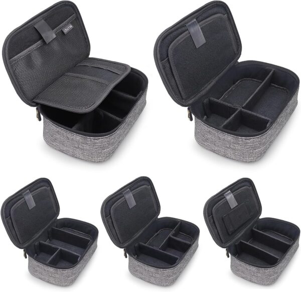 81FbpyQYBL._AC_SL1500_.jpg sisma Electronics Cords Organizer Tech Accessories Storage Case Travel Small Carrying Bag for Charging Cables Adapter USB Plugs Power Cord Leads - Grey 1680d