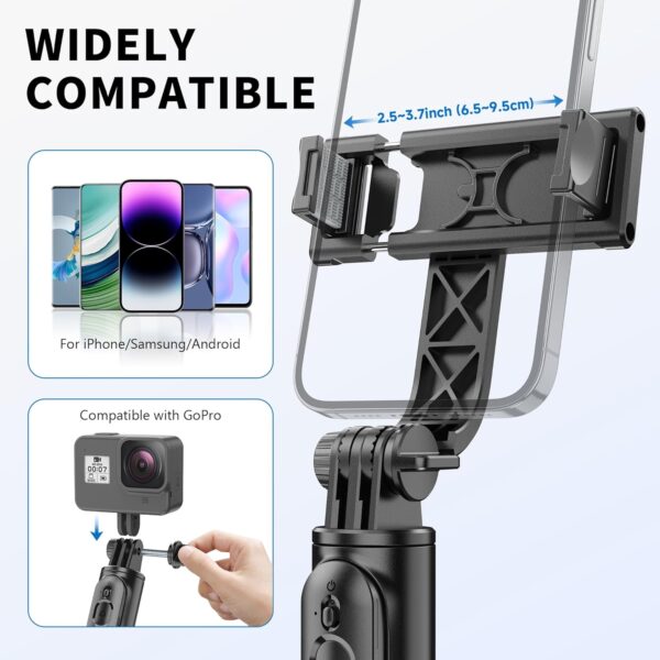 81FqP2v3CzL._AC_SL1500_.jpg Selfie Stick Tripod, All in One Extendable & Portable iPhone Tripod Selfie Stick with Wireless Remote Compatible with iPhone 16 15 14 13 12 11 pro Xs Max 8 7, Galaxy Note10/S20/S10/OnePlus 9/9 PRO etc