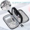 FYY Travel Cable Organizer Pouch Electronic Accessories Carry Case Portable Waterproof Double Layers All-in-One Storage Bag for Cord, Charger, Phone, Earphone Black