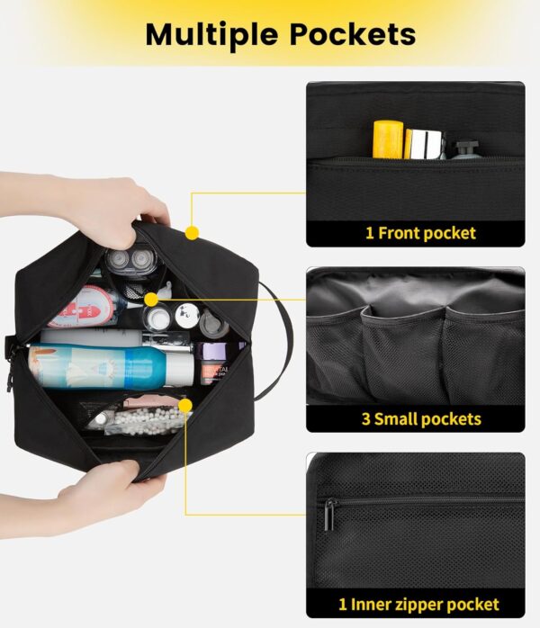 81GJJuq67L._AC_SL1500_.jpg Vorspack Travel Toiletry Bag for Men - Hanging Toiletries Bag Water Resistant Dopp Kit Travel Bag for Toiletries Accessories
