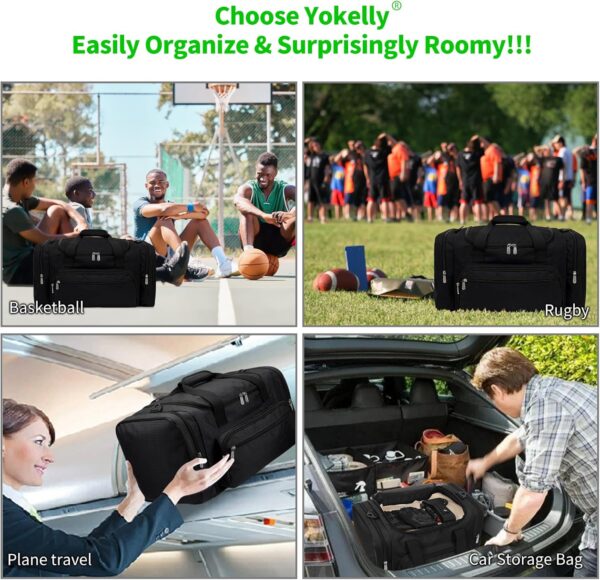 81I5aMW4OkL._AC_SL1500_.jpg Sports Duffel Bag 20 inch for Travel Gym - Black