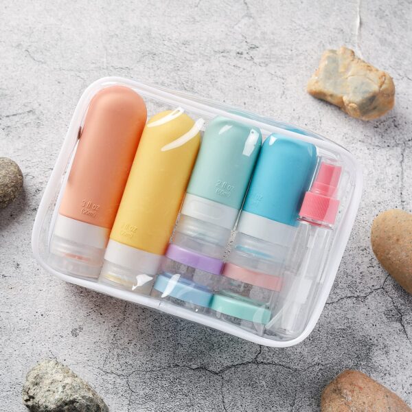 81IBMYid7AL._SL1500_.jpg 16 Pack Travel Bottles Set - TSA Approved Leak Proof Silicone Squeezable Containers for Toiletries, Conditioner, Shampoo, Lotion & Body Wash Accessories (16 pcs/White Pack)