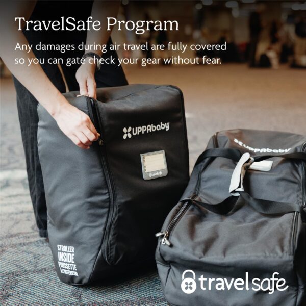 81IdDOhDPQL._AC_SL1500_.jpg UPPAbaby Travel Bag for all Minu Stroller Models – Backpack Style with Inner Wheel Bag + Storage Pocket - Durable Design with TravelSafe Protection