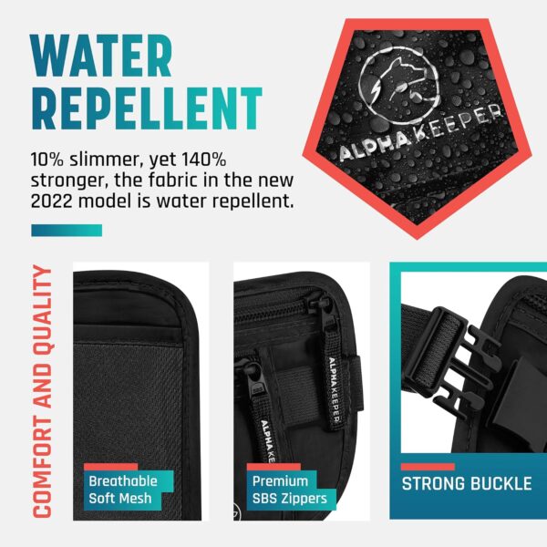 Hidden Money Belt for Travel for Men, Waist Wallet Anti Theft, RFID Passport Holder For Travel Men Or Women, Money Pouch, RFID Passport Holder