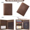 81IwEamKz4L._AC_SL1500_.jpg Jack&Chris Leather Passport Holder RFID Blocking Passport Travel Wallet Cover Case for Men Women Brown JC17