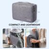 81IzgyRpydL._AC_SL1500_.jpg LENTION Cable Electronics Organizer Bag Pouch, Travel Accessories Carry Case Waterproof Double Layers All-in-One Storage Bag Carrying for Cord, Charger, Power Bank, Earphone Grey