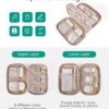 BAGSMART Electronics Organizer Travel Case, Cord Organizer for Women, Travel Cable Bag (Beige)
