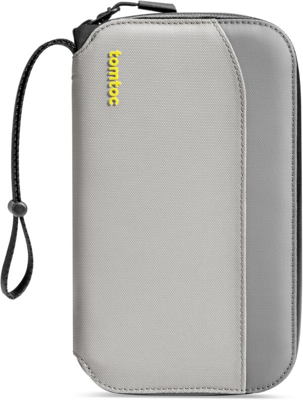 81JKxBidUGL._AC_SL1500_.jpg tomtoc Passport Holder Family with RFID Blocking, Passport Wallet Women Men, with Airtag & Sim Card Holder and Eject Pin, Travel Document Organizer with Wrist Strap, Up to 4 Passports, Water-resistant