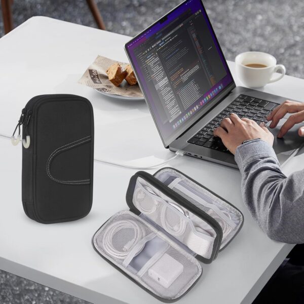 Electronic Organizer, Travel Cable Organizer Case - Compact Pouch for Cords and Accessories Storage - Ideal for Electronics, Travel, and Daily Use