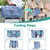 81JSoTeo2vL._AC_SL1500_.jpg Dimayar 40L Travel Duffle Bag for Men Women - Foldable Duffel Bag with Shoes Compartment - Overnight Bags Waterproof & Tear Resistant(Blue)