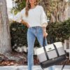 LOVEVOOK Weekender Bag, Large Travel Duffel Bag for Women with 2 Packing Cubes, Carry on Overnight Bag with Shoe Compartment, Mom Hospital Bags for Labor and Delivery