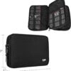 81KbEVvhgbL._AC_SL1500_.jpg BUBM Double Layer Electronic Accessories Organizer, Travel Gadget Bag for Cables, USB Flash Drive, Plug and More, Perfect Size Fits for iPad Mini (Medium, Black)