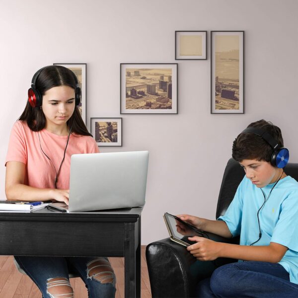 81KbWYVjBhL._AC_SL1500_.jpg Kids Headphones Bulk 5 Pack, Student On Ear Color Varieties, Comfy Swivel Earphones for Classroom, Library, School, Airplane, for Online Learning and Travel, Noise Stereo Sound 3.5mm Jack (Colorful)