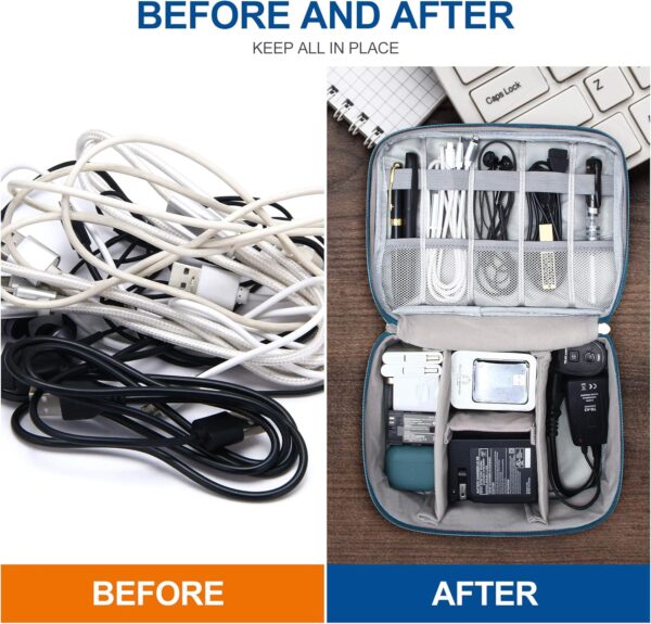 81LkSN1CAL._AC_SL1500_.jpg Electronics Organizer Travel Universal Cable Organizer Bag Waterproof Electronics Accessories Storage Cases for Cable, Charger, Phone, USB, SD Card, Hard Drives, Power Bank, Cords