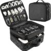 81LpqQQwOZL._AC_SL1366_.jpg MATEIN Cable Organizer Bag, Waterproof Travel Electronic Storage with Adjustable Divider, Shockproof Portable Double Layer Tech Bag Carrying Case for Cord, Earbuds, Charger, SD Card, DJ Gifts, Black