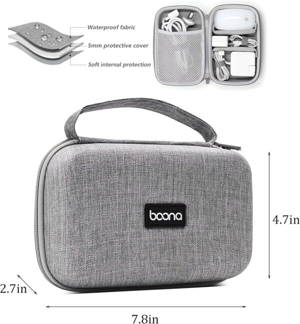 81MVuwHBX7L._AC_SL1500_.jpg Charger Case for MacBook, 7.9"x4.7" Computer Charger Organizer, Apple Magic Mouse Apple Pencil USB Flash Disk SD Card Small Portable Accessories Bag (Grey)…