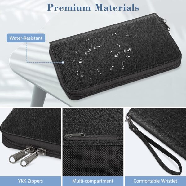 Fintie Family Passport Holder Wallet, RFID Blocking Travel Document Organizer Clutch Bag Credit Cards Case Cover for Women Men