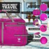 81OQumyozwL._AC_SL1500_.jpg Bago Foldable Duffel Bags for Traveling Women & Men - 60L Medium Packable Duffle Bag for Travel with Shoe Compartment - Water Repellant, Heavy Duty, Lightweight Folding & Collapsible (Pink)