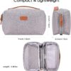 DDgro Electronics Organizer Travel Pouch - Perfect Accessory Bag for Electronics, MacBook Charger & Cords, Cables, Hard Drive (Light Grey-Brown)