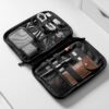 BAGSMART Electronics Travel Organizer Case, Tech Accessories Cord Storage Bag for Phone, Power Bank, SD Card, Cables, Black