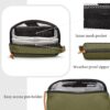 81Pek4Oi19S._AC_SL1500_.jpg Tech Bag Organizer - Small Electronics Organizer Pouch for Travel - Premium Travel Case with Leather Accents - Mesh Pocket for Cables, Cords and Chargers (Green)