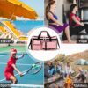 81Pr10uolL._AC_SL1500_.jpg MAXTOP Gym Bag for Women Travel Duffle Carry On Tote Weekender Bag Large Capacity Pink Overnight Bag With Shoe Compartment Gym Tote with Dry and Wet Separation