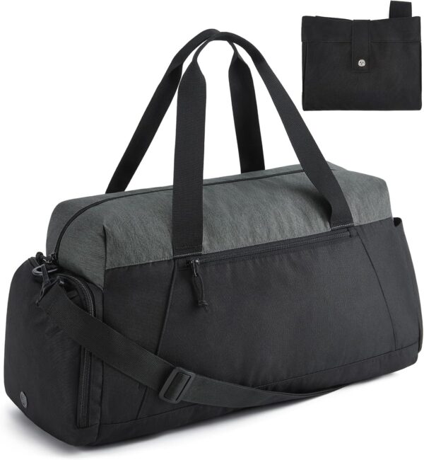 81QBeZXZTFL._AC_SL1500_.jpg BAGSMART Gym Bags for Men Women, Foldable Travel Duffle Bag, Lightweight Weekender Duffel Bag With Shoe Compartment, Water Resistant Workout Duffle Sports Bag for Travel Yoga, Black