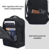 81QH9QxmMUL._AC_SL1500_.jpg ECOHUB Travel Backpack 18x14x8 Spirit Airlines Personal Item Bag Carry On Backpack 13 Pockets Large Work Casual Daypack for men Airline Approved Waterproof Gym Backpack with Charging Port, Black